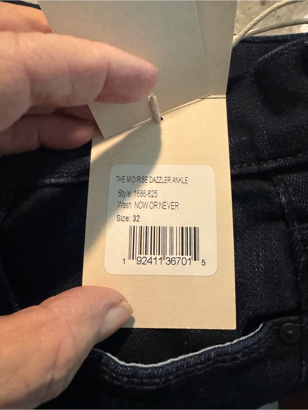 MOTHER Dark Blue High-Rise Ankle Jeans - Picture 7 of 9